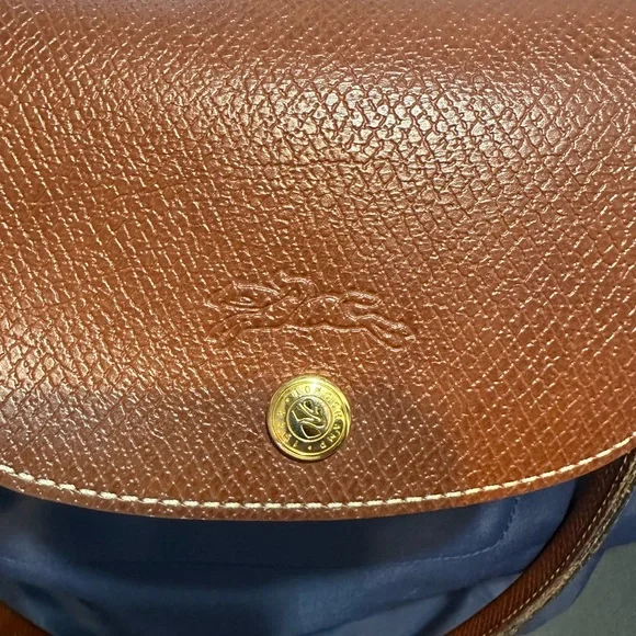 Longchamp Navy and Brown Tote Bag - Picture 3 of 16